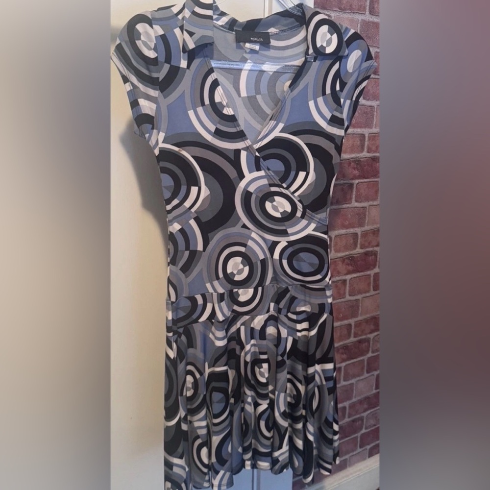 Stylish Geometric Patterned Mini Dress